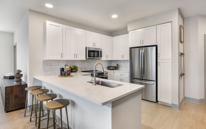 Kitchen with Quartz Countertops and Energy-Efficient Appliances