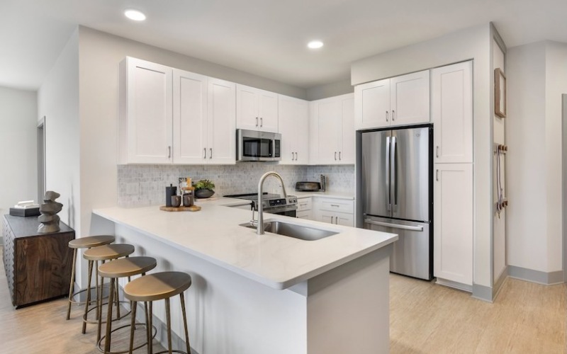 Kitchen with Quartz Countertops and Energy-Efficient Appliances