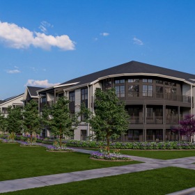The essence of exceptional living a building with a lawn and trees