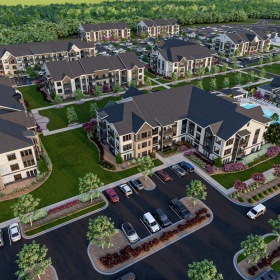 The essence of exceptional living aerial view of a large building